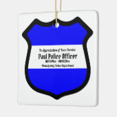 セント・マイケルの盾(スタイル2)スクエア セラミックオーナメント (左)