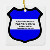 セント・マイケルの盾(スタイル2)スクエア セラミックオーナメント (正面)