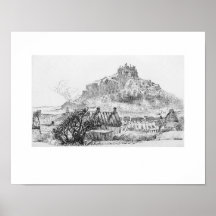 セント・マイケルズ・トレイン コーンウォール エレノア・ヒューズ 版画