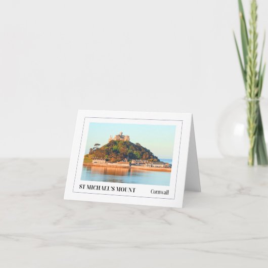 セント・マイケルズ・マウントの夕焼け、コーンウォール カード (正面)