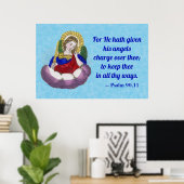 セント・マイケル(M 009)とPs.90.11引用文P1 ポスター (ホームオフィス)