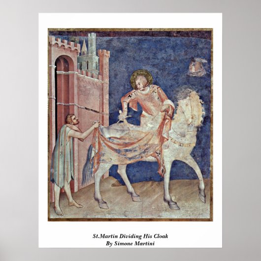 セント・マーチンがマントをシモーネ・マルティーニで分割 ポスター (正面)