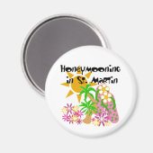 セント・マーチンでのハネモニング マグネット (正面/裏面)