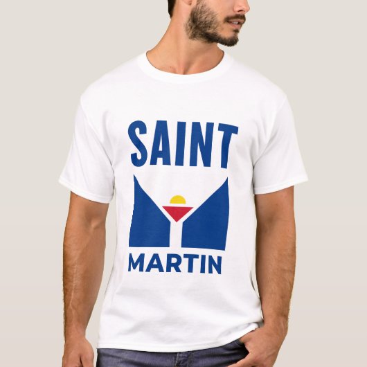 セント・マーチン島の国旗 Tシャツ (正面)