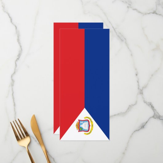 セント・マーチン島の旗 メニュー (正面/裏面インサイチュ)