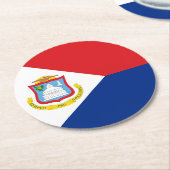 セント・マーチン島の旗 ラウンドペーパーコースター (アングル)