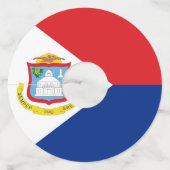 セント・マーチン島の旗 ワイングラスタグ (正面)