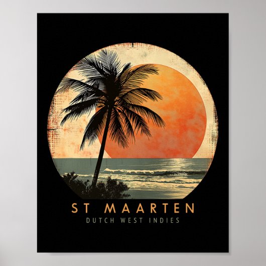 セント・マーチン島 サーフィン ビーチ 旅行 グッズ ポスター (正面)
