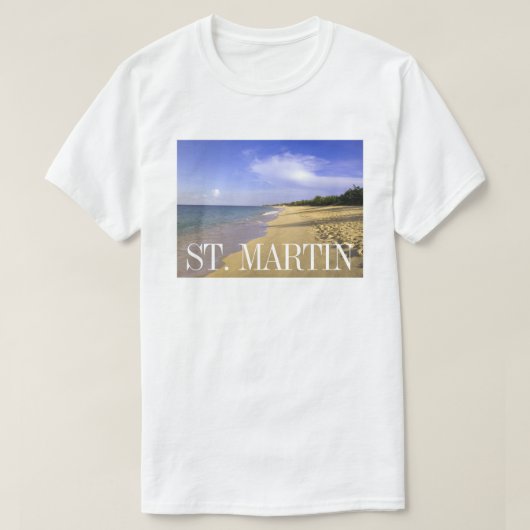 セント・マーチン島 バイ・ロング・ビーチ Tシャツ (デザイン正面)