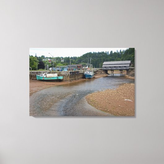 セント・マーティンスのファンディ湾の干潮、ニュー キャンバスプリント (正面)