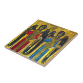 セント・ミカエルとセント・ガブリエルのアイコン陶磁器タイル タイル (側面)