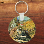 セント・レミの道（人物あり） by ヴィンセント・ヴァン・ゴッホ キーホルダー (正面)