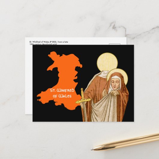セント・ワイフレッド・オブ・ウェールズ(P 002)ポストカード ポストカード (正面/裏面インサイチュ)