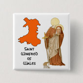 セント・ワイフレッド・オブ・ウェールズ(P 002) 缶バッジ (正面)