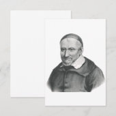 セント・ヴィンセント・ド・ポール　慈善の守護聖人 サンキューカード (正面/裏面)