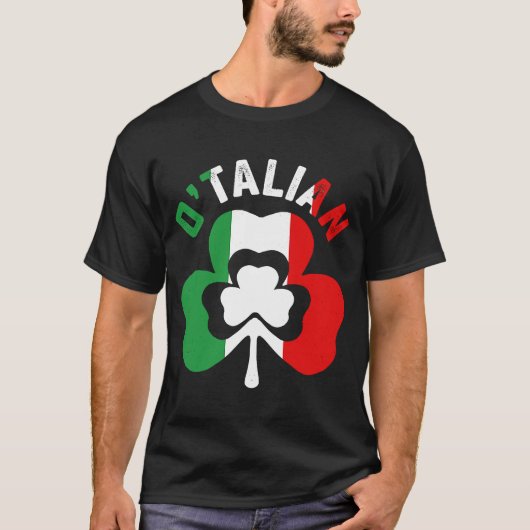 セントSaint patricks dayイイタリアンリッシュオタリアン Tシャツ (正面)