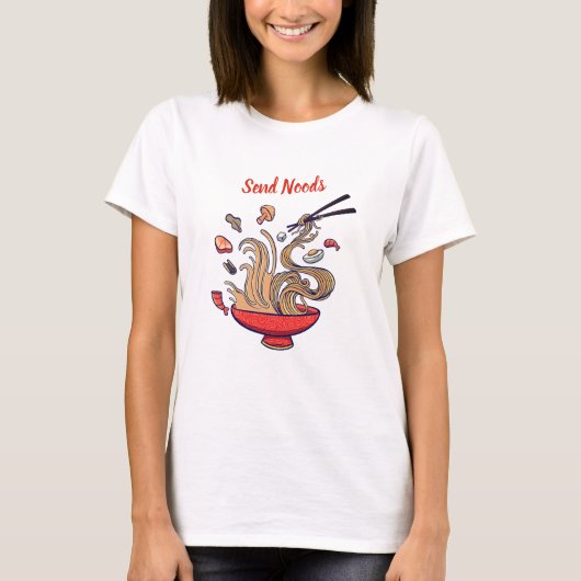 センドヌード 楽しい グラフィックTシャツ  Tシャツ (正面)
