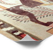 センネファーは墓から妻と一緒に座っていた ポスター (角)