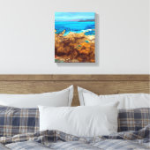 センネンコーヴインウエストコーンウォール キャンバスプリント (インサイチュ (寝室))