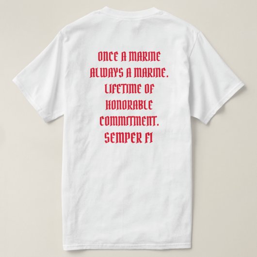 センパーFI Tシャツ (デザイン裏面)