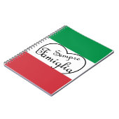 センプリファミイタリアンリア「常に家族」ハート ノートブック (左側)