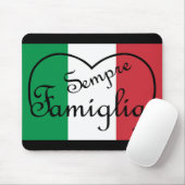 センプリファミイタリアンリア「常に家族」ハート マウスパッド (マウス)