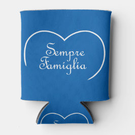 センプリファミイタリアンリア「常に家族」ハート 缶クーラー