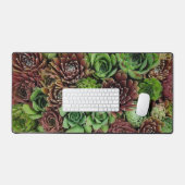 センペルビウムの植物の鳥瞰図 デスクマット (キーボード&マウス)