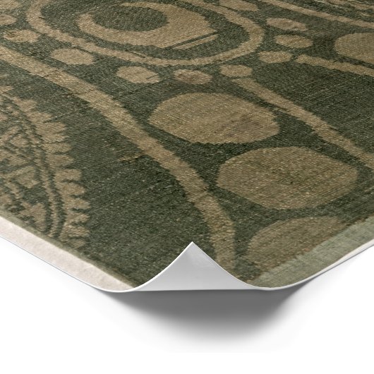 センマーフを表すシルクの断片 ポスター (角)