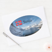 センヤ ノルウェー 楕円形シール (封筒)