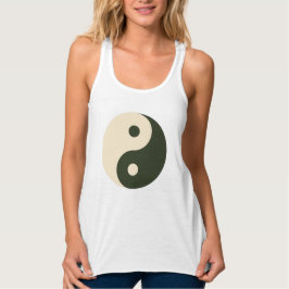 センラウンドゴーブレス白黒ファッションロゴ タンクトップ