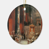 セヴィルのカテドラル1833年の行列(canvの油 セラミックオーナメント (左)