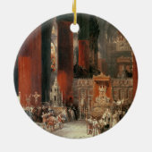 セヴィルのカテドラル1833年の行列(canvの油 セラミックオーナメント (裏面)