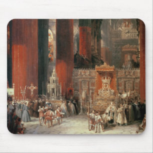 セヴィルのカテドラル1833年の行列(canvの油 マウスパッド