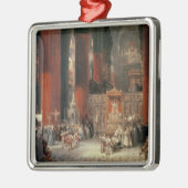 セヴィルのカテドラル1833年の行列(canvの油 メタルオーナメント (左)