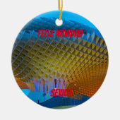 セヴィルスペイン風光明媚オーナメント セラミックオーナメント (正面)