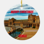 セヴィルスペイン風光明媚オーナメント セラミックオーナメント (裏面)