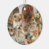 セヴィル(キャンバスの油) セラミックオーナメント (左)