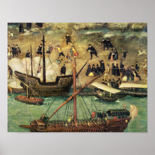 セヴィル、c.1590の港 ポスター