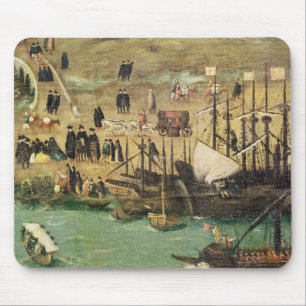 セヴィル、c.1590の港 マウスパッド