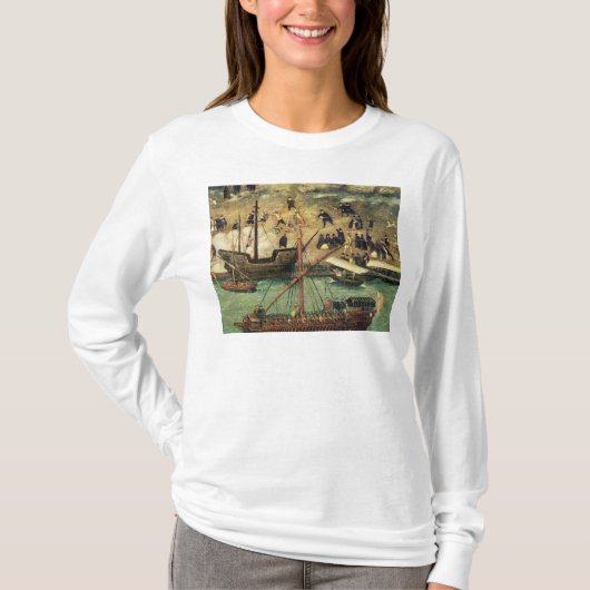 セヴィル、c.1590の港 tシャツ (正面)