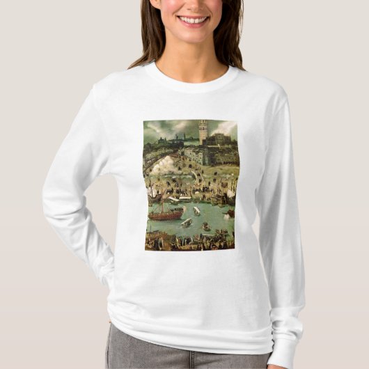 セヴィル、c.1590の港 tシャツ (正面)