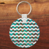 セヴロンダルマティアンブラウンとティール（緑がかった色） キーホルダー (正面)