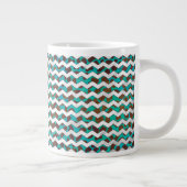 セヴロンダルマティアンブラウンとティール(緑がかった色) ジャンボコーヒーマグカップ (右)