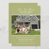 セーエレガントジグリーンOUR新しいホームフォトムービング 案内状 (正面/裏面)