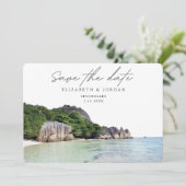 セーシェルでの結婚式 Save the Date 招待状 (スタンド正面)