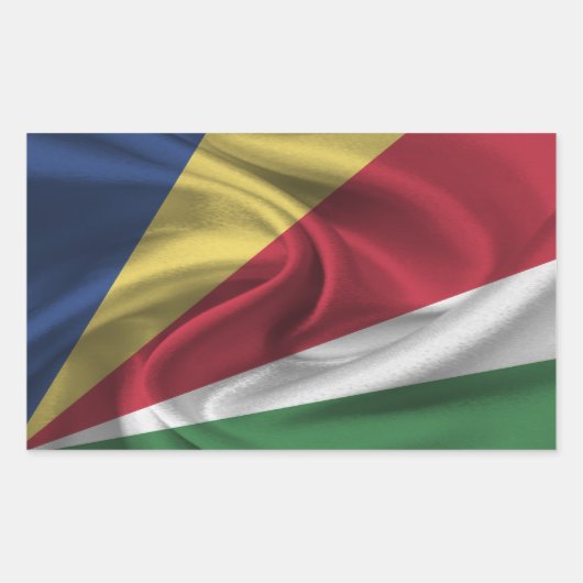 セーシェルの国旗 長方形シール (正面)