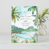 セーシェルの水結婚色 招待状 (スタンド正面)