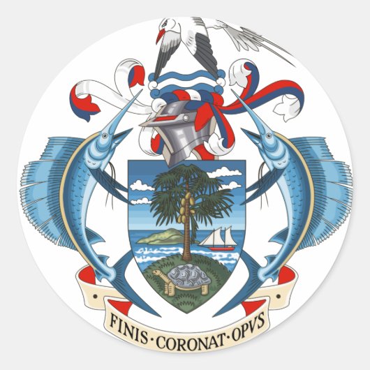 セーシェルの紋章 ラウンドシール (正面)