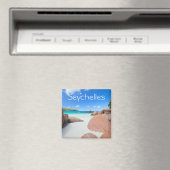 セーシェルの美しい岩の多い海岸 マグネット (インサイチュ (食洗機))